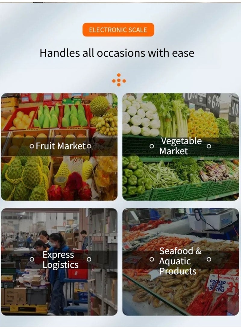 150kg Industrial Digital Scale | Foldable & Tilting Platform | HD 3-Screen Display | 99-Count Memory | Waterproof Carbon Steel | Smart Pricing Scale for Retail & Warehouse - Image 3