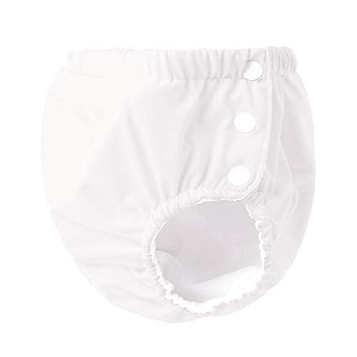 Durio Reusable Swim Diapers Washable Baby Swim Diaper Unisex Infant Toddler Swimming Diapers A White 2-3T - Image 2