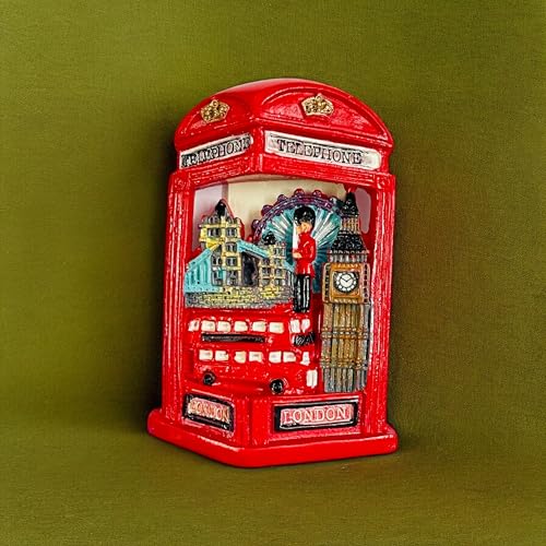 KRIWIN Travel Theme Fridge Magnet, London Design, Resin, Multi Color, Small Size - Image 3