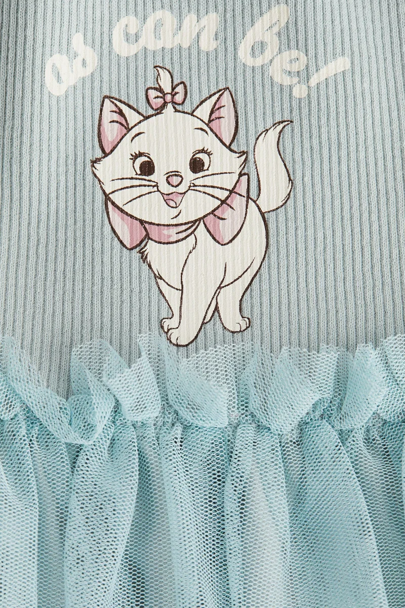 H&M Printed tulle-skirt dress