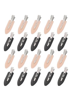 MADHOLLY 20Pcs No Bend Hair Clips  No Crease Hair Clips for Styling Sectioning Hair Barrettes Small Gifts for Women Girl Salon Hairstyle Hairdressing Bangs Waves Makeup Black Pink