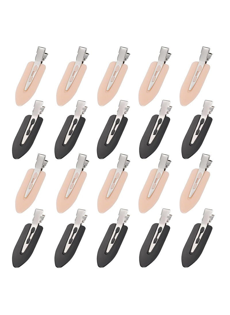 MADHOLLY - MADHOLLY 20Pcs No Bend Hair Clips  No Crease Hair Clips for Styling Sectioning Hair Barrettes Small Gifts for Women Girl Salon Hairstyle Hairdressing Bangs Waves Makeup Black Pink - Image 1