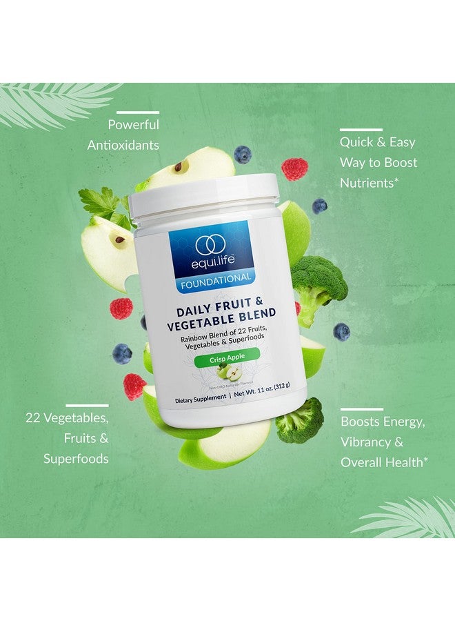 Equilife - Daily Fruit & Vegetable Blend, Fruits and Vegetables Supplements, Vitamin C, 9 Essential Amino Acids, Promotes Energy, Low-Sugar, Easy-to-Use, Vegan, Non-GMO (Crisp Apple, 30 Servings Tub) - Image 3