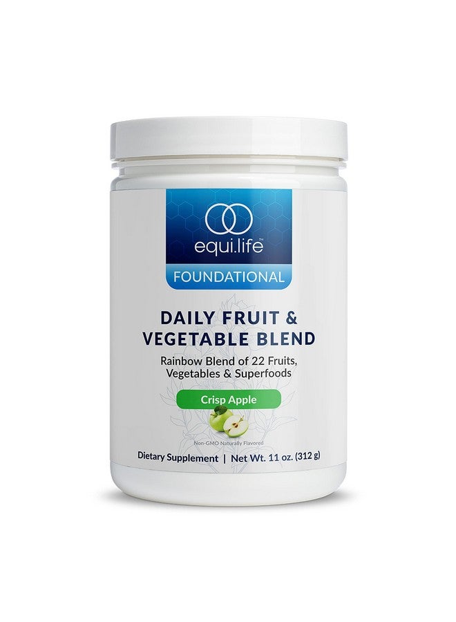 Equilife - Daily Fruit & Vegetable Blend, Fruits and Vegetables Supplements, Vitamin C, 9 Essential Amino Acids, Promotes Energy, Low-Sugar, Easy-to-Use, Vegan, Non-GMO (Crisp Apple, 30 Servings Tub) - Image 1