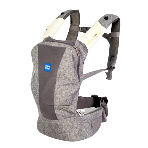 Mee Mee Comfy New Born Baby Carrier With 4 Baby carrying Modes Lightweight & Adjustable | Neck Support Baby Sling Carrier with Padded waist Support and shoulder support straps | safety buckle And Detachable Hip Seat for 0 to 2 Years (Grey) - Image 1