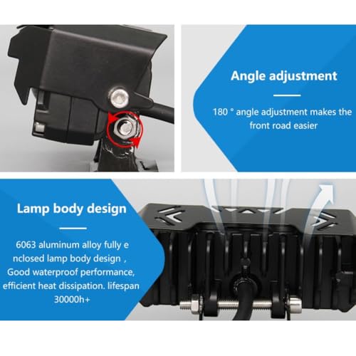 Autozap 3 Lens LED Fog Light Mini Driving DRL Spotlight Premium Metal Body for Universal Bikes/Cars White & Yellow (Pack of 1) - Image 3