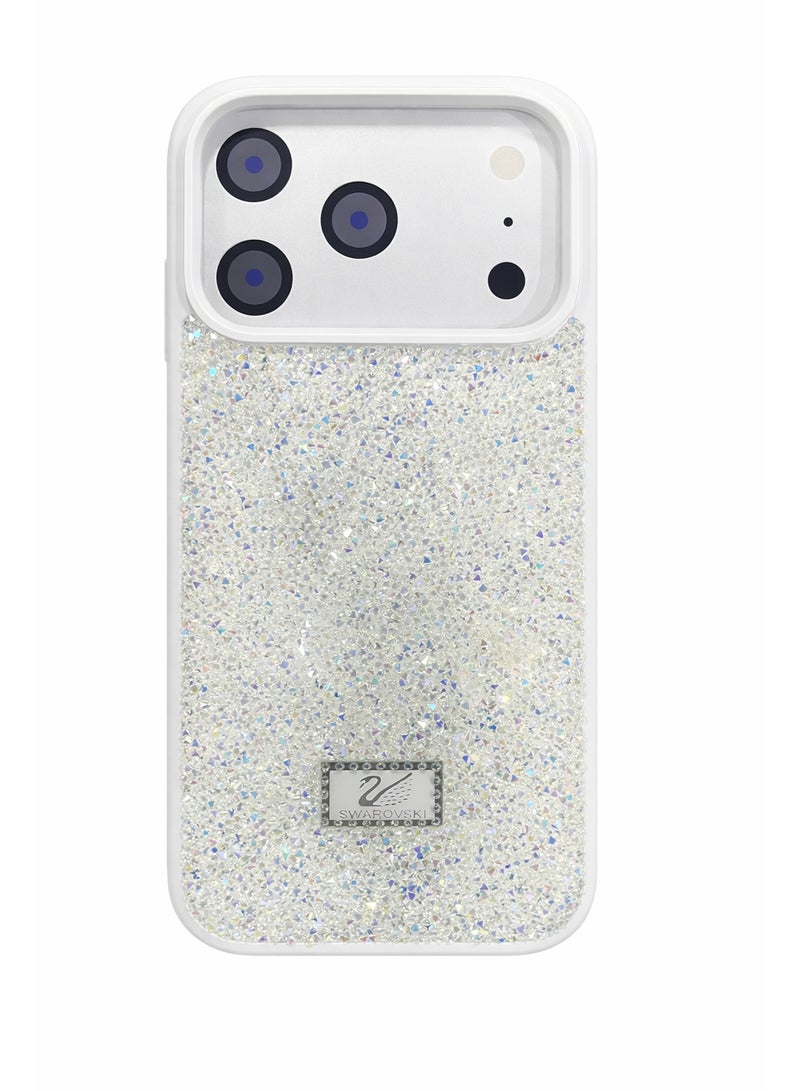 VR CREATIVE Luxury Glitter Diamond Phone Case for Apple iPhone 17 Pro Max Sparkling Rhinestone Bling Protective Cover - White - Image 1