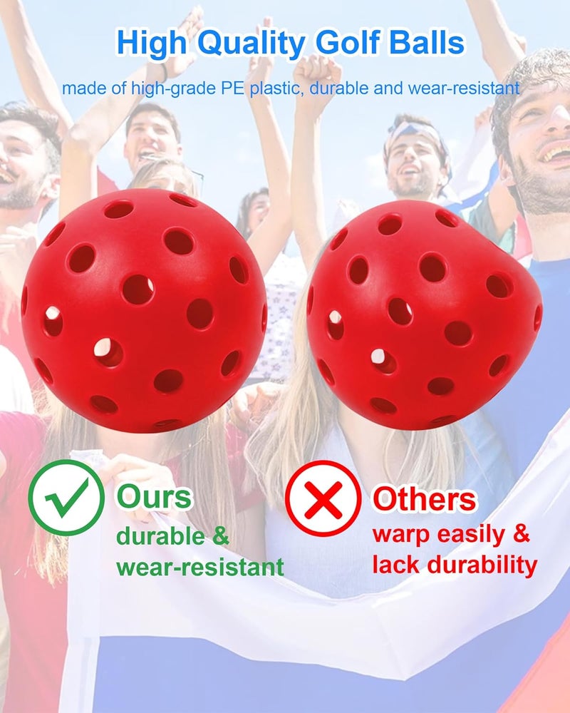 Hotwind 6-Pack Backyard Golf Game Replacement Balls Colorful 3" Practice Golf Balls with Carry Bag Compatible with Yard Games Perfect for Family Outdoor Party Play - Image 3