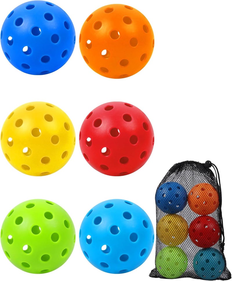 Hotwind 6-Pack Backyard Golf Game Replacement Balls Colorful 3" Practice Golf Balls with Carry Bag Compatible with Yard Games Perfect for Family Outdoor Party Play - Image 1