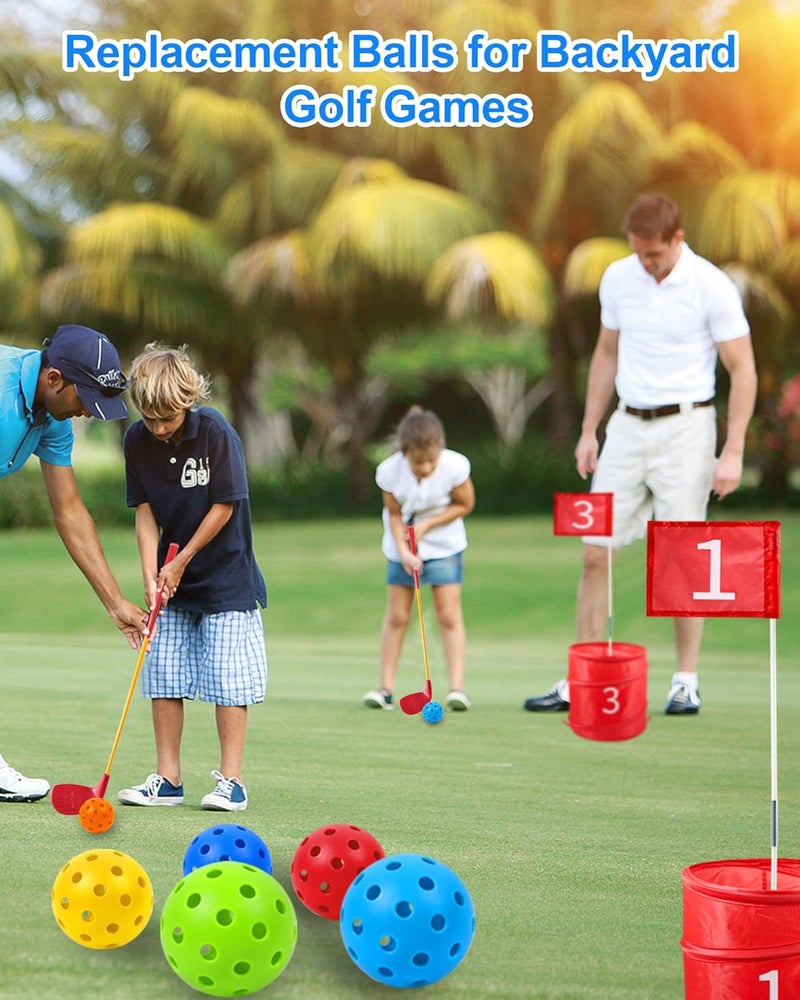 Hotwind 6-Pack Backyard Golf Game Replacement Balls Colorful 3" Practice Golf Balls with Carry Bag Compatible with Yard Games Perfect for Family Outdoor Party Play - Image 5