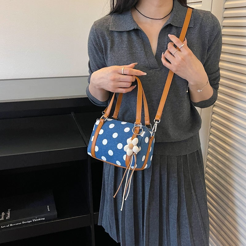 Fashion Polka Dot Shoulder Bag 2026 New Large Capacity Korean Style - Image 1