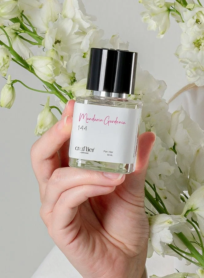 كرافتيير عطر ماندرين غاردينيا - مستوحى من عطر VOCE VIVA، ماء عطر للنساء - 50 مل، رائحة حمضية تدوم طويلاً حتى 16 ساعة، حجم مناسب للسفر