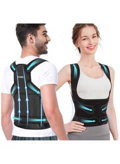 Bukela Posture Corrector for Men & Women: Back Support Belt with Adjustable Spine Corrector - Hunchback/Scoliosis Pain Relief & Breathable Mesh Design  - Image 1