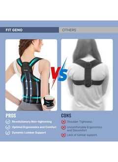 Bukela Posture Corrector for Men & Women: Back Support Belt with Adjustable Spine Corrector - Hunchback/Scoliosis Pain Relief & Breathable Mesh Design  - Image 2