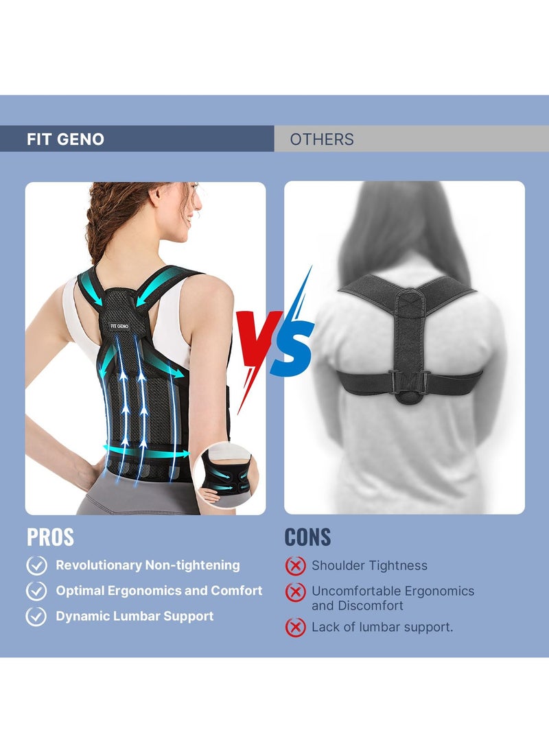 Bukela Posture Corrector for Men & Women: Back Support Belt with Adjustable Spine Corrector - Hunchback/Scoliosis Pain Relief & Breathable Mesh Design  - Image 2