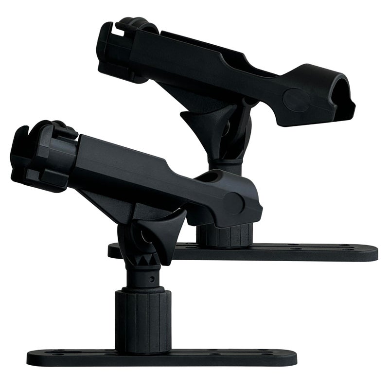 HiUmi HiUmi 2 Pack Fishing Rod Holder with Track Mount Universal T-Shaped Screw Mounted on Rail for Kayak, Canoe, Fishing Boat (2Pack Rod Holder with Rail) - Image 1