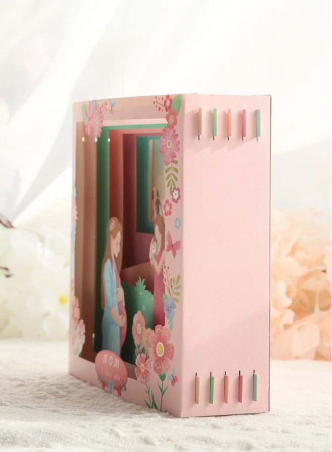 Generic 3D Greeting Card for Mother, Paper Carving 3D Greeting Cards, I love you Mom Paper Carved Box, Paper-Carved Greeting Card With Enveope for Mom for Special Occasions, Birthdays, Mother's Day 6x6 Inch  - Image 3