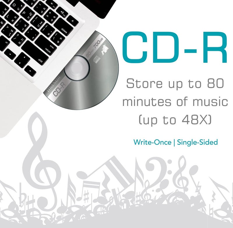 Maxell Maxell – 648205, Polycarbonate Substrate CD-R Disc - High-Quality Media for Data Storage, Music & Archiving - 700MB/80 Min Capacity with 48X Write Speed - 5 Pack with Jewel Cases - Image 2