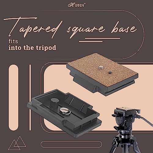 HIFFIN® Aluminum Tripod, Universal Lightweight Tripod with Carry Bag for All Smart Phones, Gopro, Cameras (Black) (880 Quick Release Plate) - Image 4