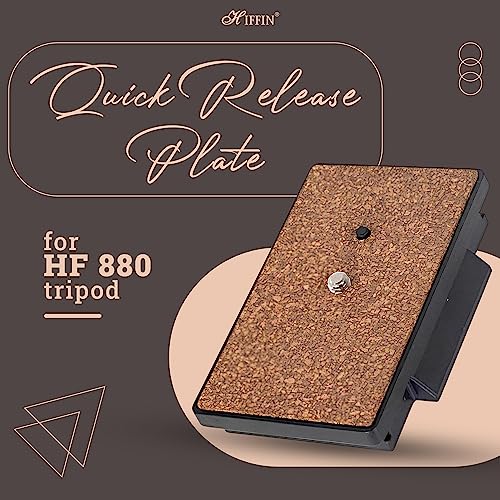 HIFFIN® Aluminum Tripod, Universal Lightweight Tripod with Carry Bag for All Smart Phones, Gopro, Cameras (Black) (880 Quick Release Plate) - Image 3