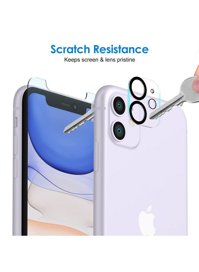 Jetech Screen Protector For Iphone 11 6.1 Inch With Camera Lens Protector Tempered Glass Film 2 Pack Each - Image 5