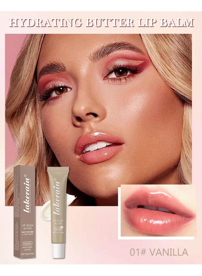 ليسديفيو مرطب شفاه بزبدة الفانيليا، ملمع شفاه مرطب ملون بزبدة الفانيليا، قناع شفاه شفاف، مرطب للعناية بالشفاه، بلسم معالج للشفاه، ملمع شفاه غير لزج بزيت دهني مجدد للتوهج، هدية مكياج عيد الميلاد للنساء - 01 - Image 3