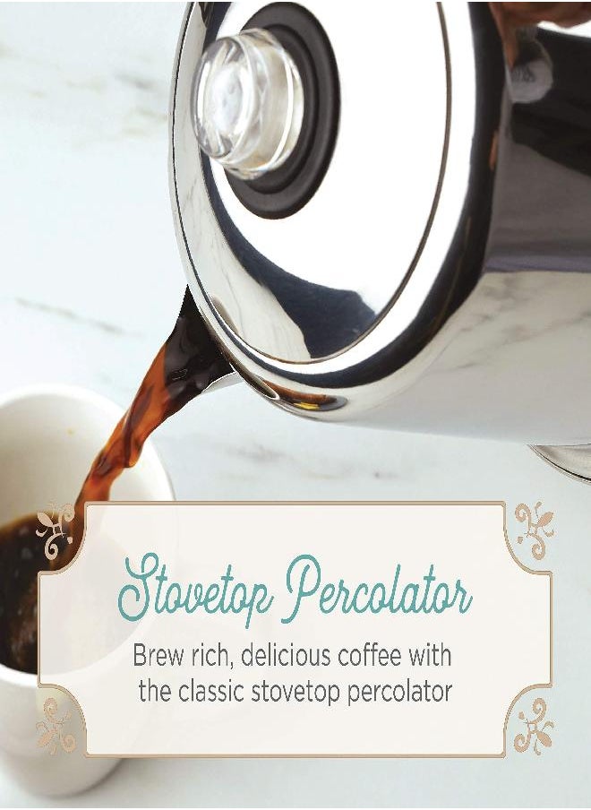 Farberware - Farberware 47053 Classic Stainless Steel Yosemite 12-Cup Coffee Percolator, 12 Cup Coffee Maker, Silver - Image 1