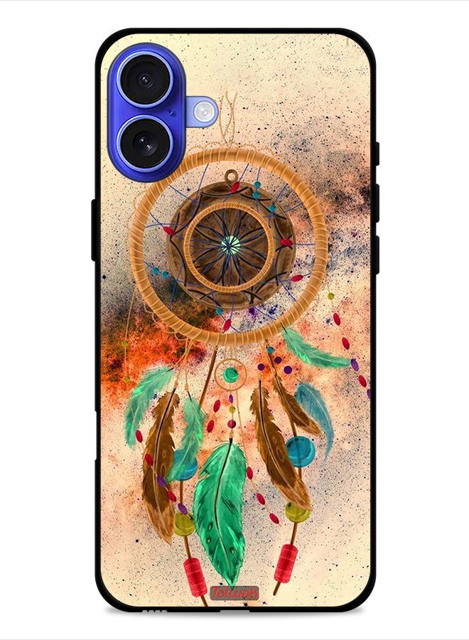 Tolwak Apple iPhone 16 Protective Case Cover Mandala Hanging Feathers - Image 1