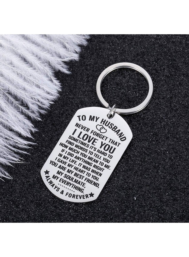 Aizza Beata Anniversary Husband Gifts Keychain from Wife Birthday Valentine‚Äôs Day Gift for Fiance Bridegroom Hubby My Soulmate My Everything I Love You Wedding Couple Keyring Pendant for Him Men - Image 5
