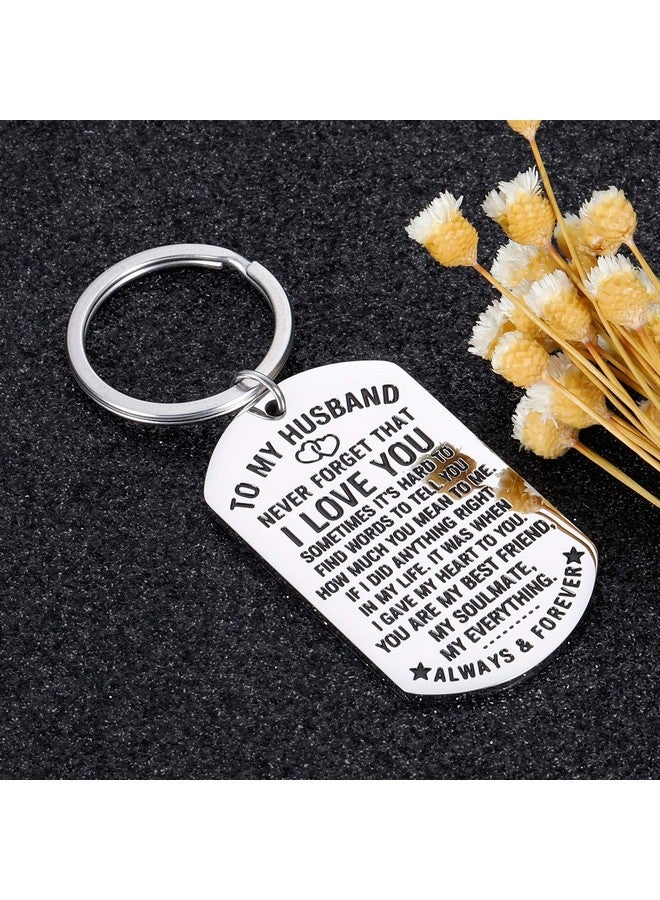 Aizza Beata Anniversary Husband Gifts Keychain from Wife Birthday Valentine‚Äôs Day Gift for Fiance Bridegroom Hubby My Soulmate My Everything I Love You Wedding Couple Keyring Pendant for Him Men - Image 4