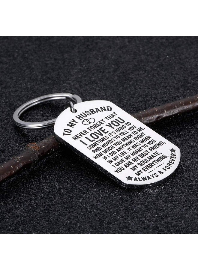 Aizza Beata Anniversary Husband Gifts Keychain from Wife Birthday Valentine‚Äôs Day Gift for Fiance Bridegroom Hubby My Soulmate My Everything I Love You Wedding Couple Keyring Pendant for Him Men - Image 3
