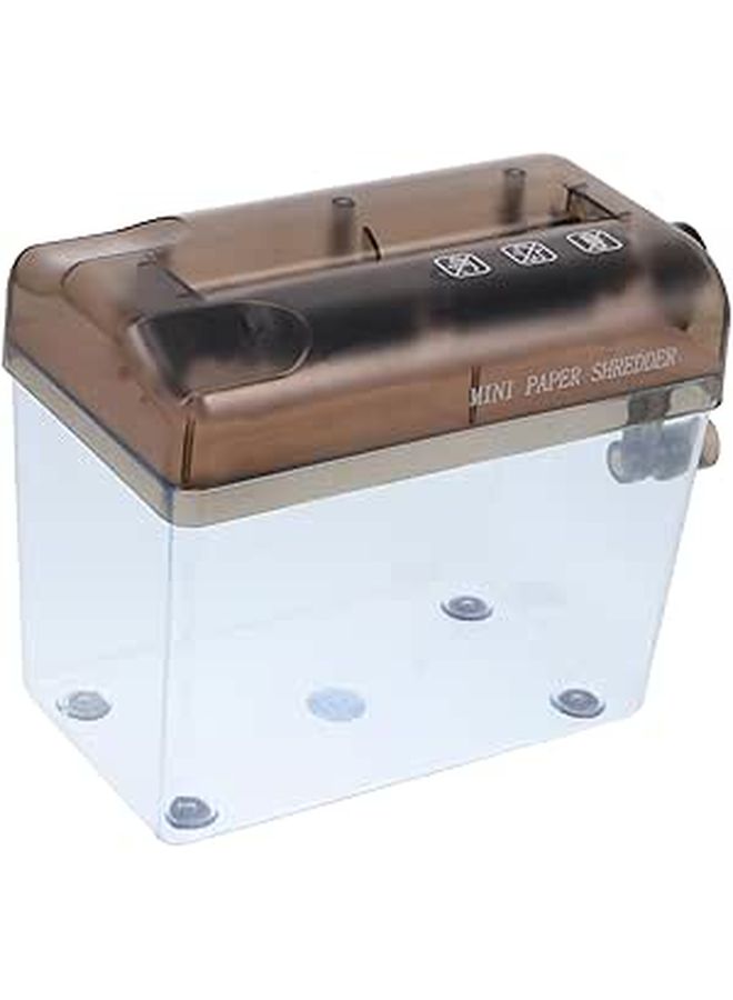Portable Mini Hand Shredder Manual Paper Cutter Office Wastebasket Tool - Image 1