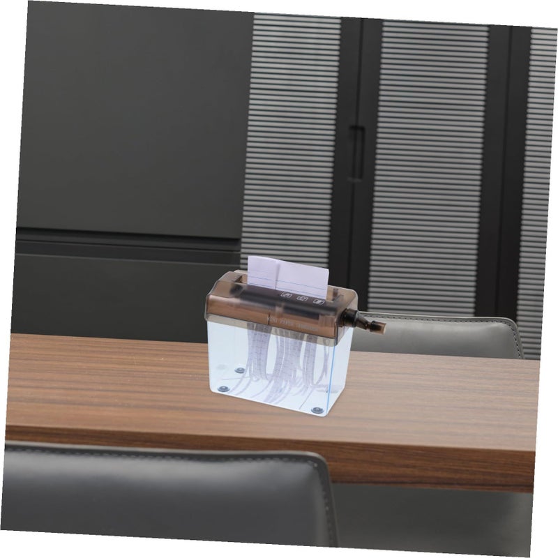 Portable Mini Hand Shredder Manual Paper Cutter Office Wastebasket Tool - Image 5