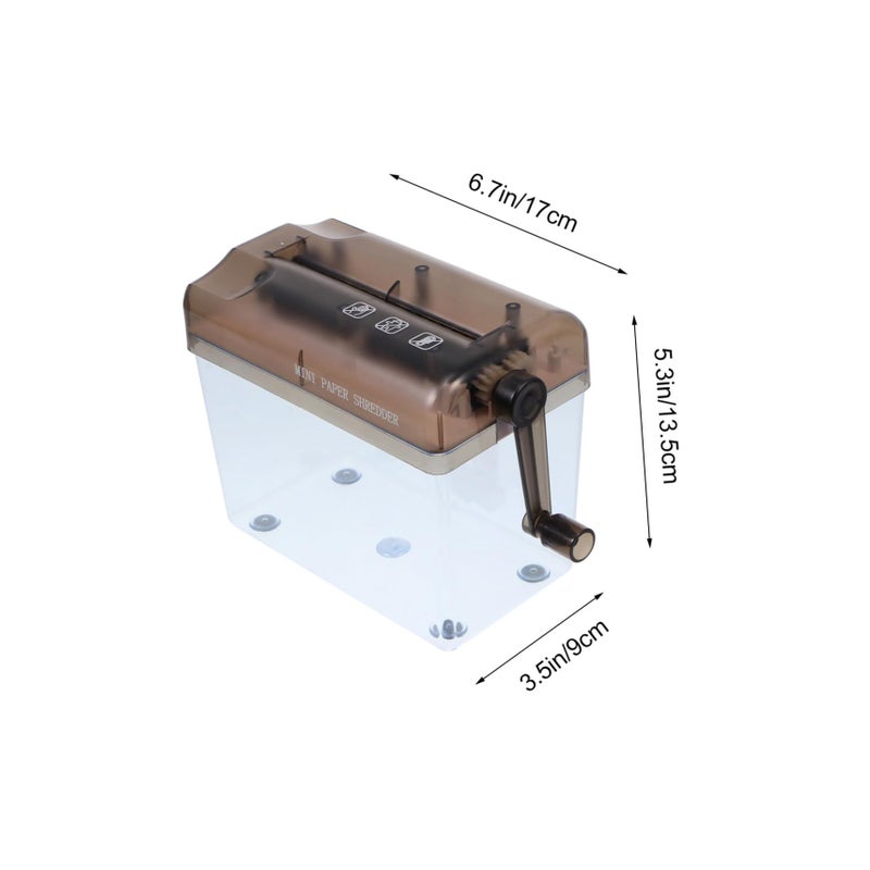 Portable Mini Hand Shredder Manual Paper Cutter Office Wastebasket Tool - Image 3