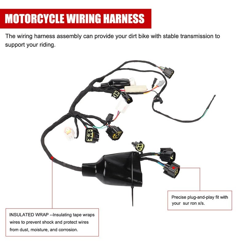 Cylemoto Full Main Wire Wiring Harness Assembly for Surron Sur Ron Light Bee X/S Electric Dirt Bike - Image 3