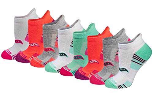 Saucony Women's RunDry Performance 8, 16 Pairs Heel Tab Athletic Socks, S-L, Assorted Light (8 Pairs), Large - Image 4