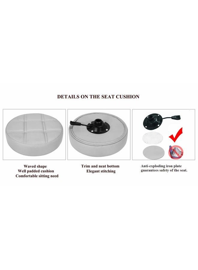 Karrie Swivel Stool Chair Adjustable Height,Heavy Duty Hydraulic Rolling Metal Stool for Kitchen,Salon,Bar,Office,Massage - Image 3