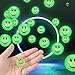 Kasyat 24 Pcs Glow in The Dark Smile Face Bouncing Balls Mini High Bounce Bouncy Balls for Teens Glowing Halloween Birthday Party Favors Goodie Bag Fillers for Boys and Girls 6 Years Old - Image 4