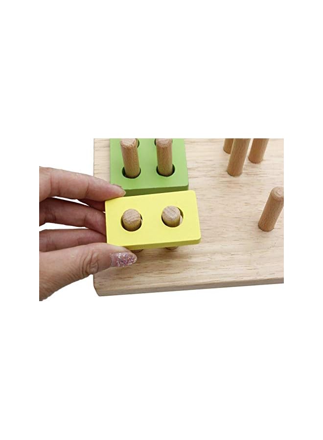 erorex Wooden Shape Sorter Geometric Puzzle Toy For Kids - Image 4