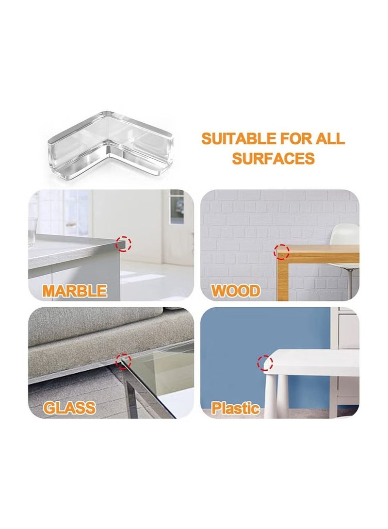 22-Piece Children's Transparent Anti-collision Angle, Transparent Silicone Corner Protector, PVC Transparent Angle, Baby Security Right Angle, Thickened Table Corner Anti-collision - Image 5