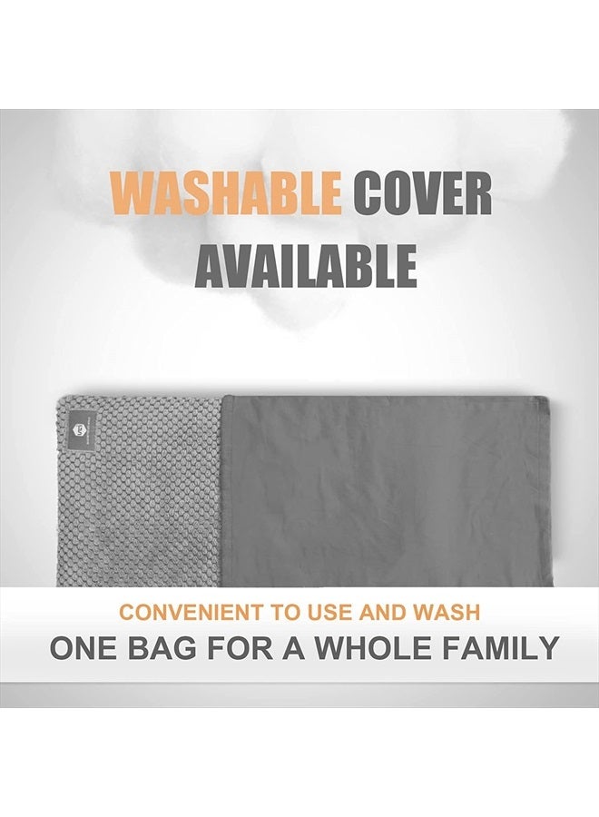 UNCN Wide Microwave Heating pad with Washable Cover 9 * 15" Microwavable Hot Pad for Neck Shoulder, Cramps, Back Cordless Warm Compress Weighted Moist Heat Pack for Aches, Unscented - Image 5