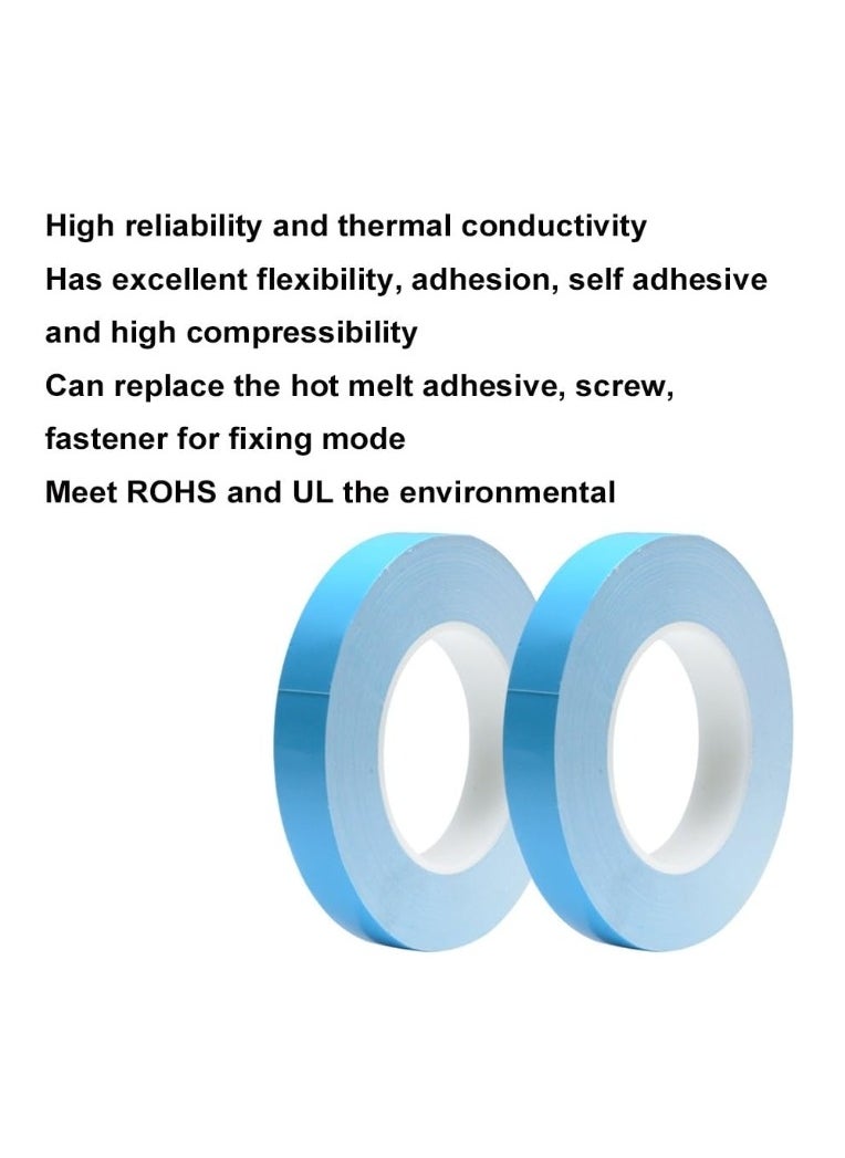 OASIS-TH 2 Packs Thermal Adhesive Tape 10mm X 25 Meters  Double Side Adhesive Thermal Conductive Tape for Heat Sink of LED Light, PC and More, Electrically Insulated  - Image 5