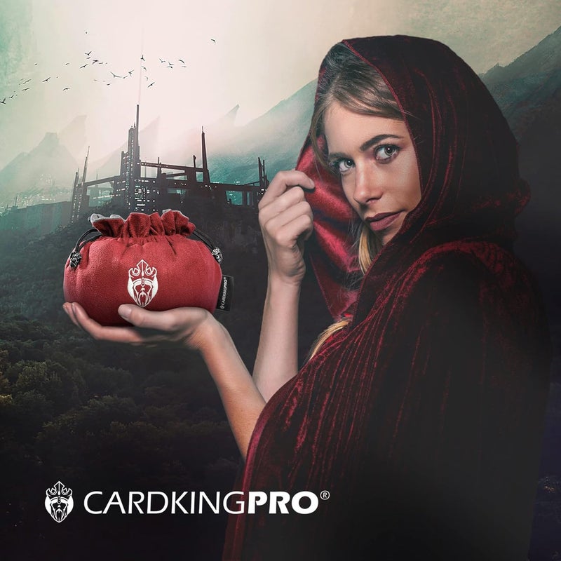 CARDKINGPRO Immense Dice Bags with Pockets - Red - Capacity 150+ Dice - Great Organizer for Dice Hoarders, Perfect for Dungeons and Dragons [Patented Design] - Image 4