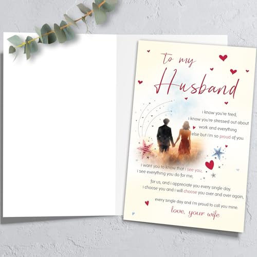 HEJOYN Happy Birthday Cards & Gift for Husband from Wife, Husband Birthday Card, Funny Bday Gifts for Men Him - Image 2