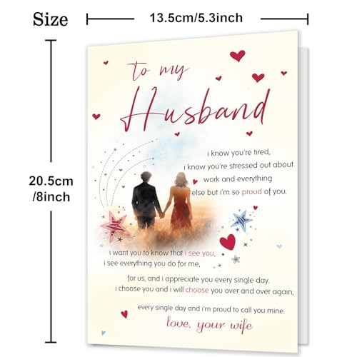 HEJOYN Happy Birthday Cards & Gift for Husband from Wife, Husband Birthday Card, Funny Bday Gifts for Men Him - Image 3
