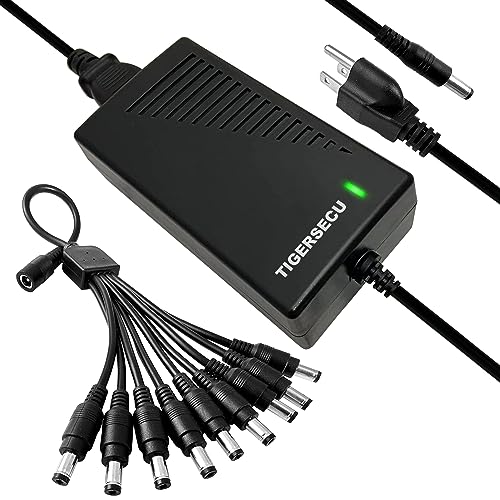 TIGERSECU Security Camera Power Adapter with 9-Way Power Splitter, 12V 5A 100V-240V 2.1x5.5mm Power Supply, Compatible with Lorex, Samsung, Q-See, Night Owl, Swann, Annke IP and BNC Cameras - Image 3