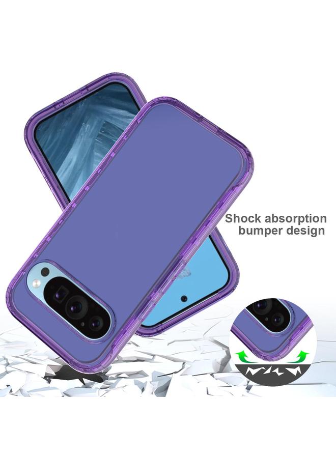 اس-توب جراب لهاتف Google Pixel 9 / 9 Pro مقاوم للصدمات شفاف متدرج اللون مصنوع من مادة البولي كربونات + مادة TPU - Image 3