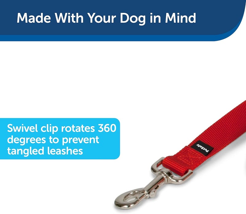 PetSafe Nylon Dog Leash - Strong and Durable 3/4 in. x 6 ft Red Leash with Easy to Use Bolt Snap - Image 2