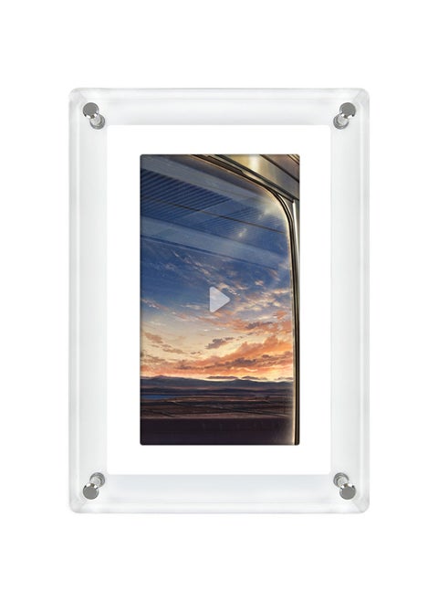 Wi-Fi Digital Photo Frame, 7 inch Smart Electronic Picture Acrylic Frame with 800*480 IPS Touch Screen, Built-in 8 GB Memory, Share Moments Instantly via App