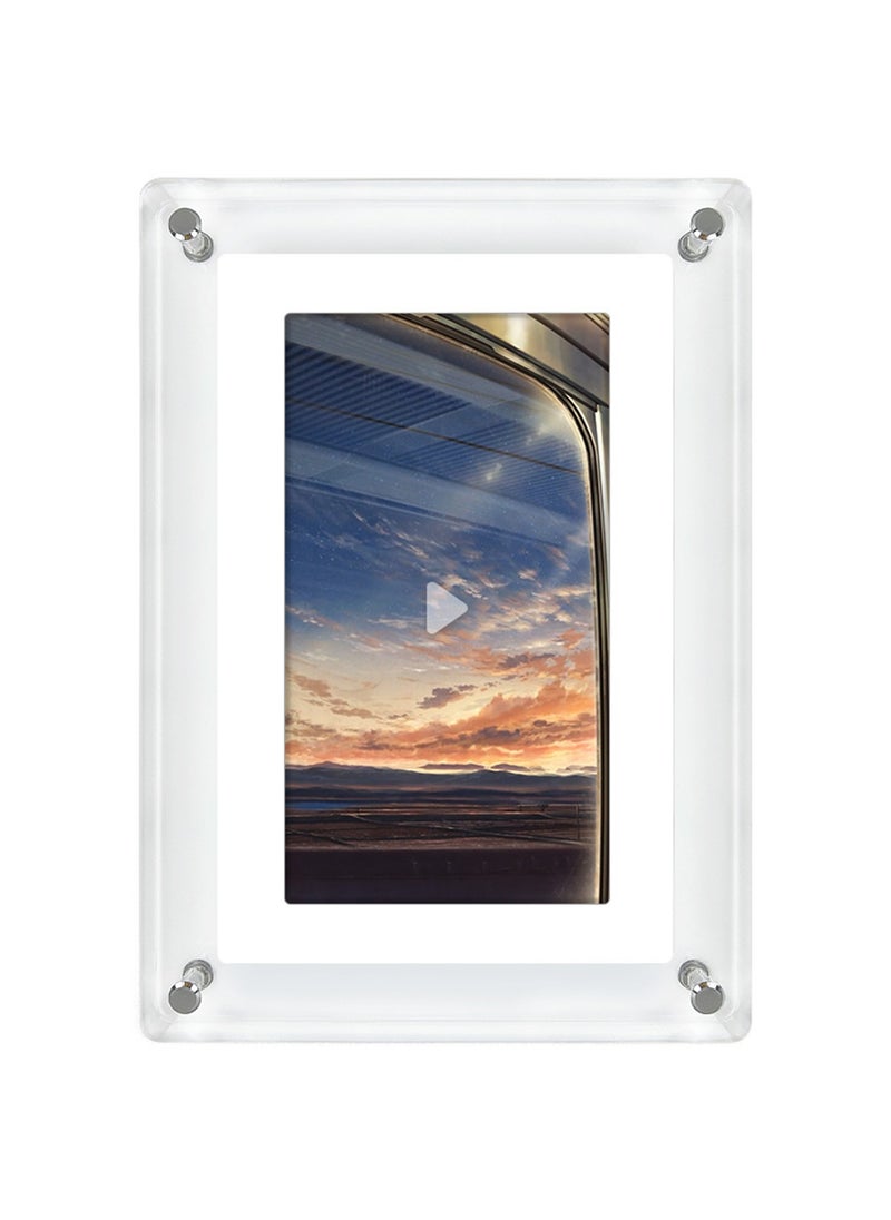 Sharpdo Wi-Fi Digital Photo Frame, 7 inch Smart Electronic Picture Acrylic Frame with 800*480 IPS Touch Screen, Built-in 8 GB Memory, Share Moments Instantly via App  - Image 1